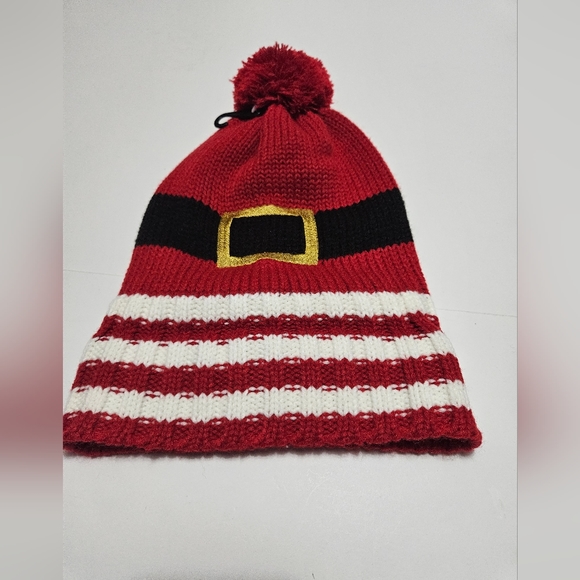 Santa's Knit Stretch Beanie Hat - Picture 2 of 3